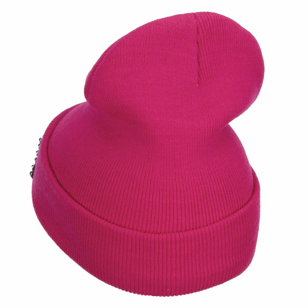 Something Special Boss Rhinestones Cuff Long Beanie - Image 2