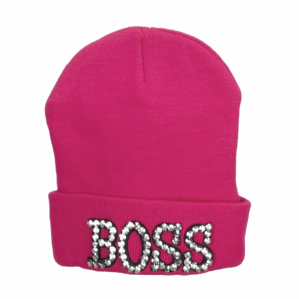 Something Special Boss Rhinestones Cuff Long Beanie - Image 5