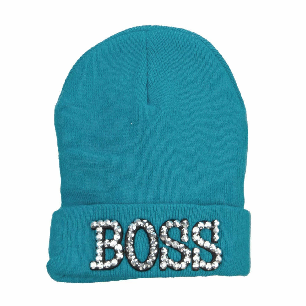 Something Special Boss Rhinestones Cuff Long Beanie - Image 30