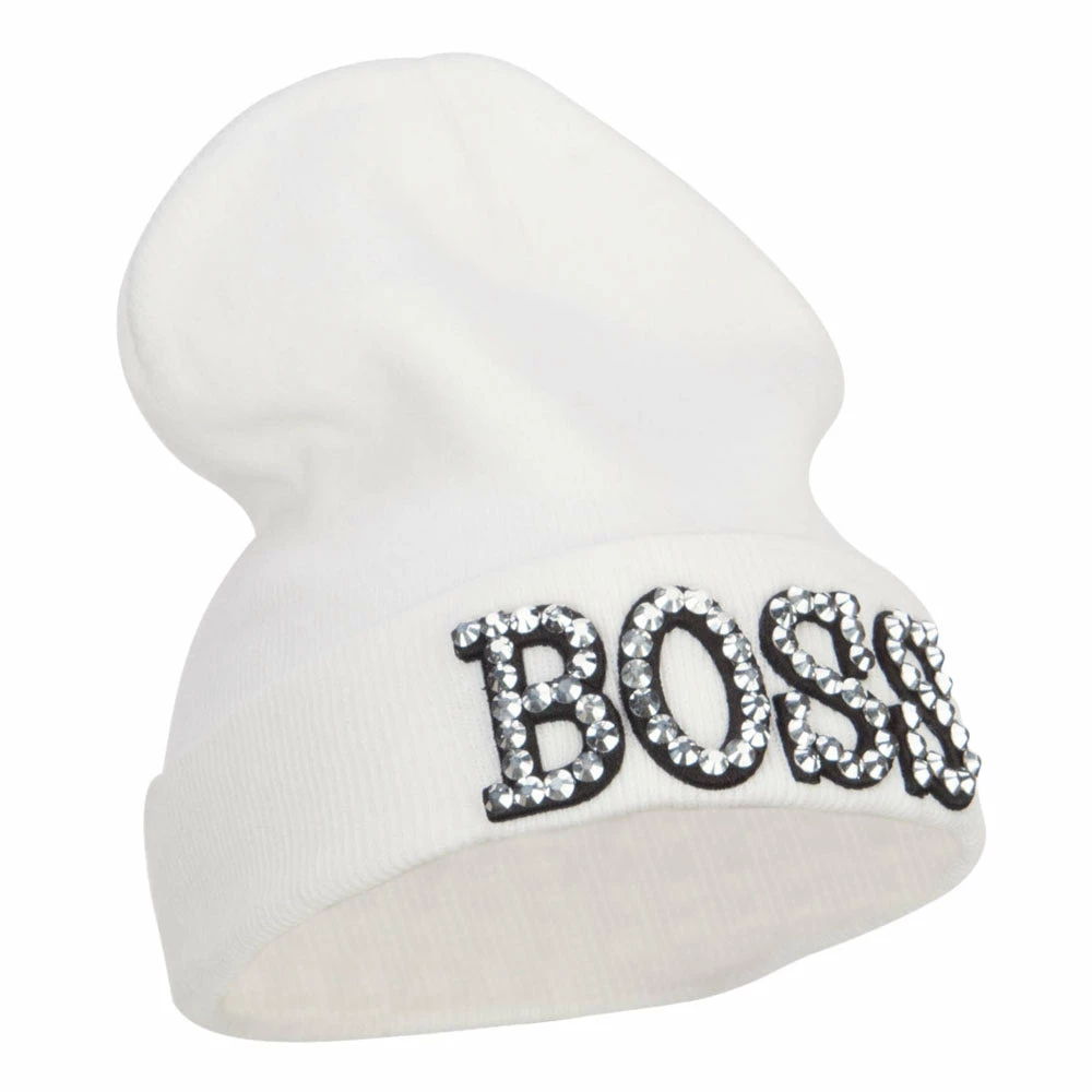 Something Special Boss Rhinestones Cuff Long Beanie - Image 14