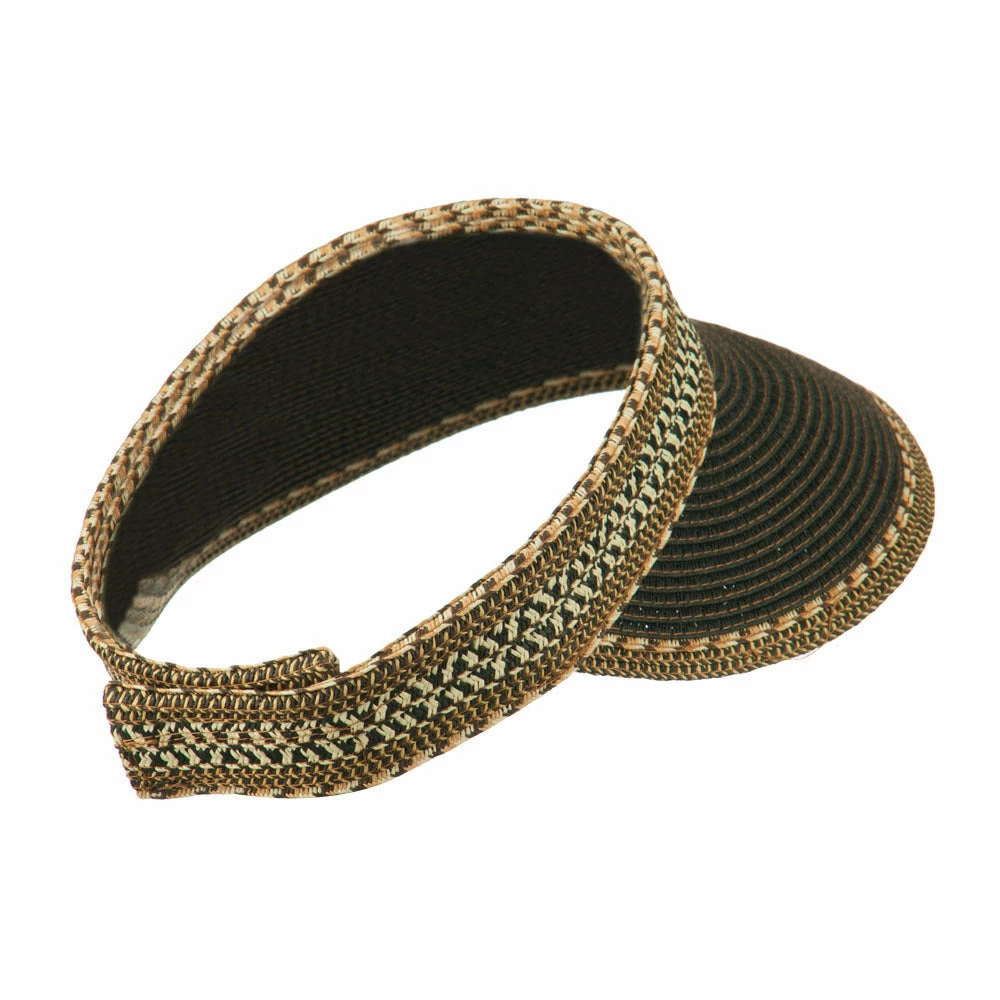 Jeanne Simmons UPF 50+ Multi Colored Tribal Paper Braid Visor - Image 3