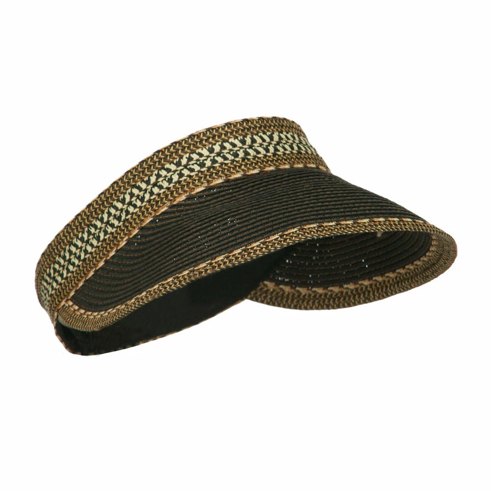 Jeanne Simmons UPF 50+ Multi Colored Tribal Paper Braid Visor - Image 4