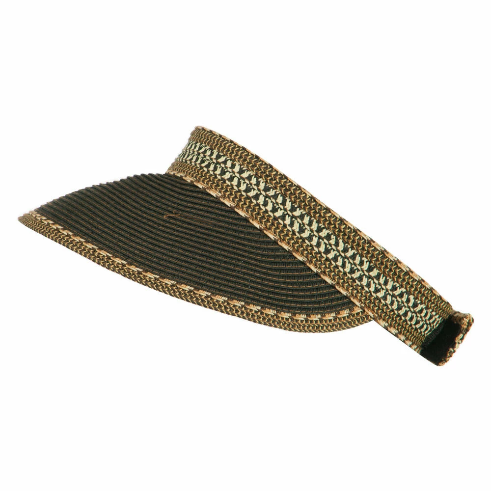 Jeanne Simmons UPF 50+ Multi Colored Tribal Paper Braid Visor - Image 5