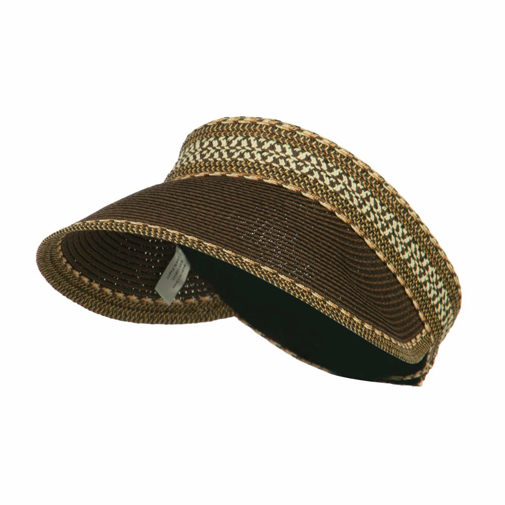 Jeanne Simmons UPF 50+ Multi Colored Tribal Paper Braid Visor - Image 6