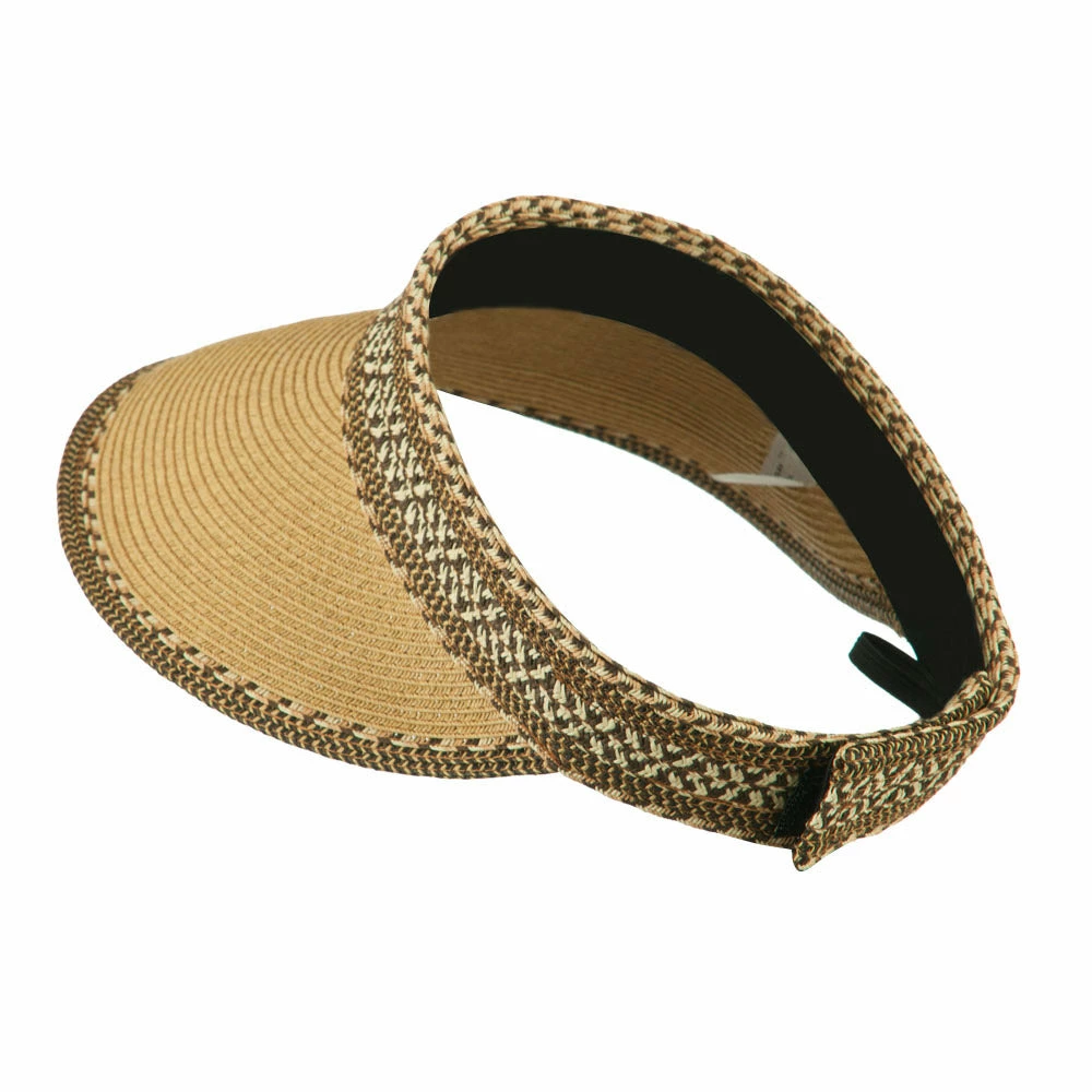 Jeanne Simmons UPF 50+ Multi Colored Tribal Paper Braid Visor - Image 12