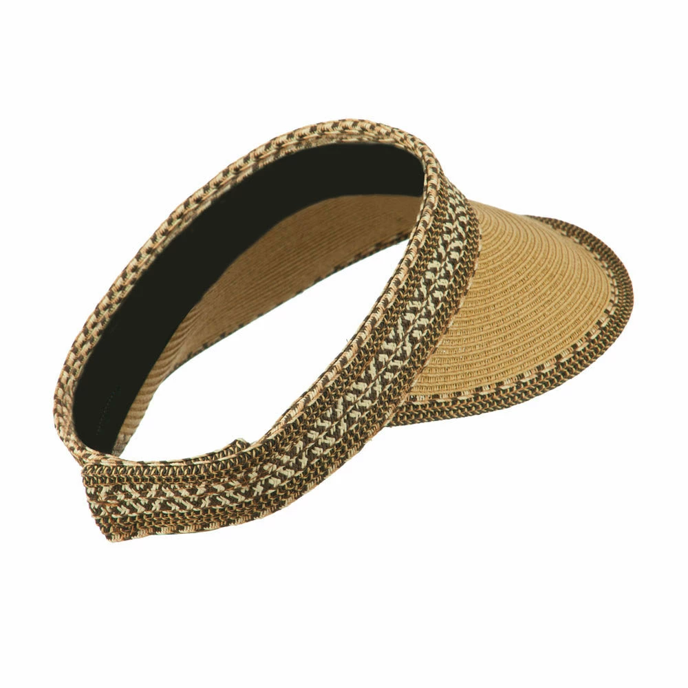 Jeanne Simmons UPF 50+ Multi Colored Tribal Paper Braid Visor - Image 13