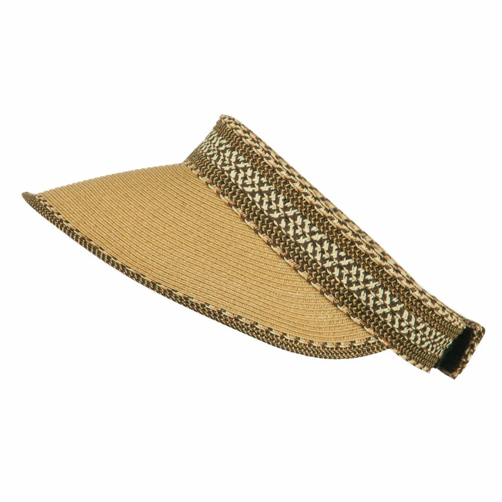 Jeanne Simmons UPF 50+ Multi Colored Tribal Paper Braid Visor - Image 15