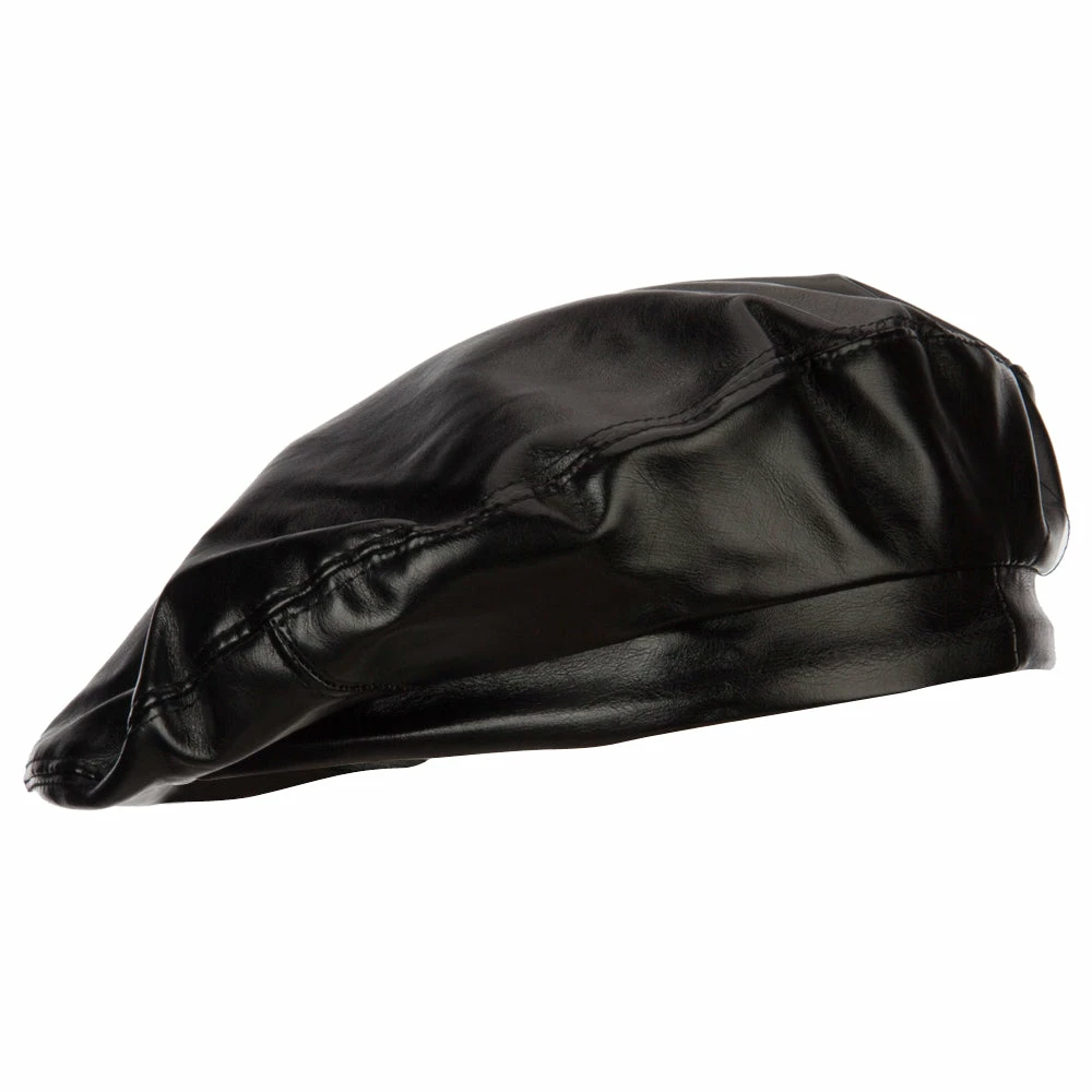Something Special Women's Vegan Leather Fashion Beret - Image 14