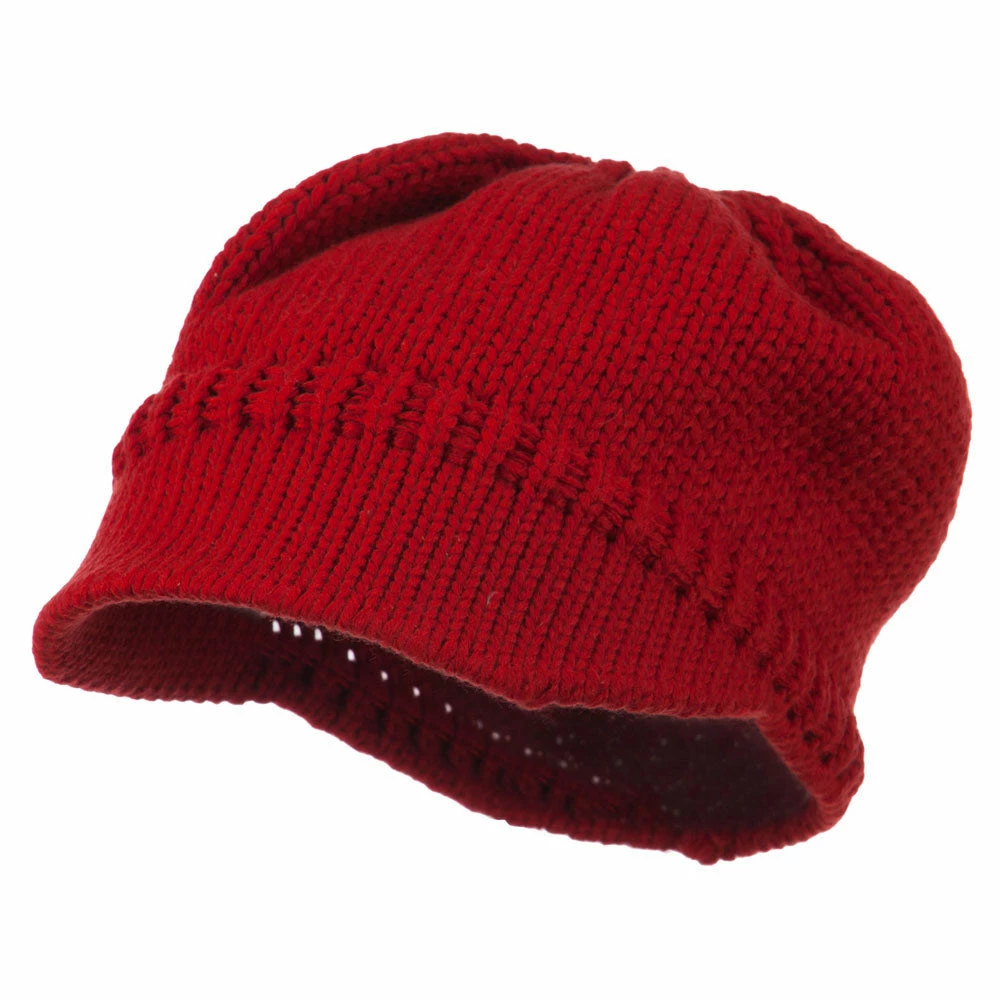 Cheveux Woman's Knit Soft Beanie Visor