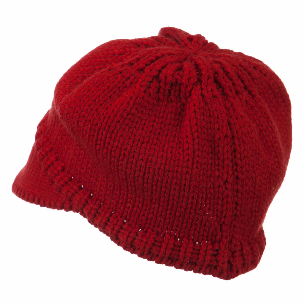 Cheveux Woman's Knit Soft Beanie Visor - Image 2