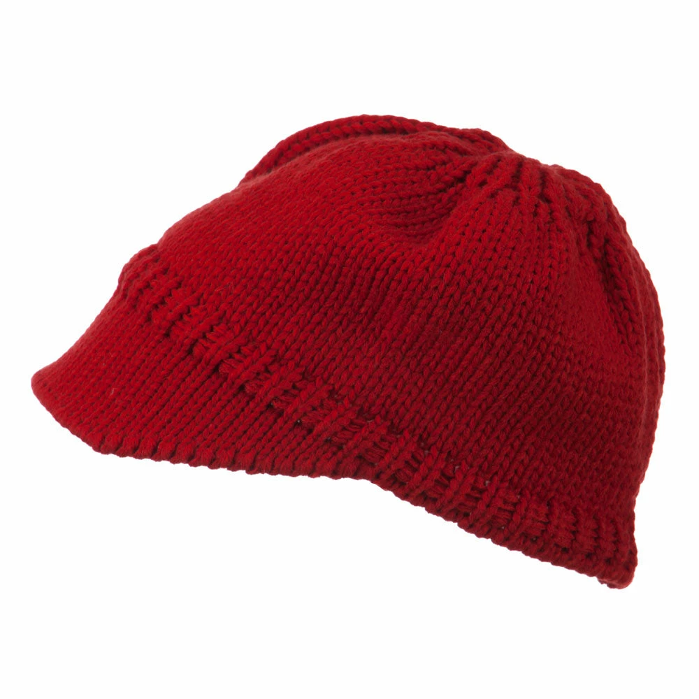 Cheveux Woman's Knit Soft Beanie Visor - Image 5