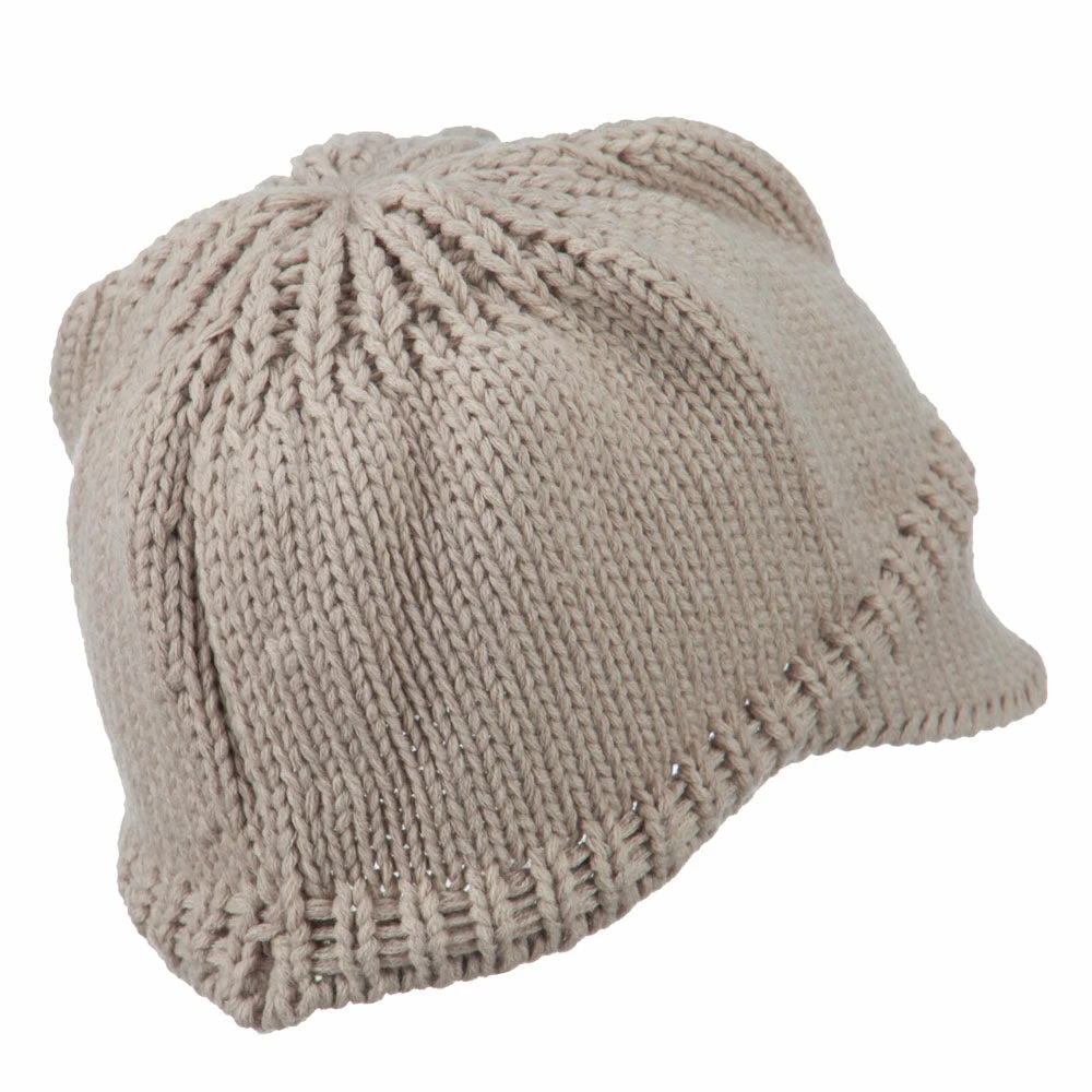Cheveux Woman's Knit Soft Beanie Visor - Image 43
