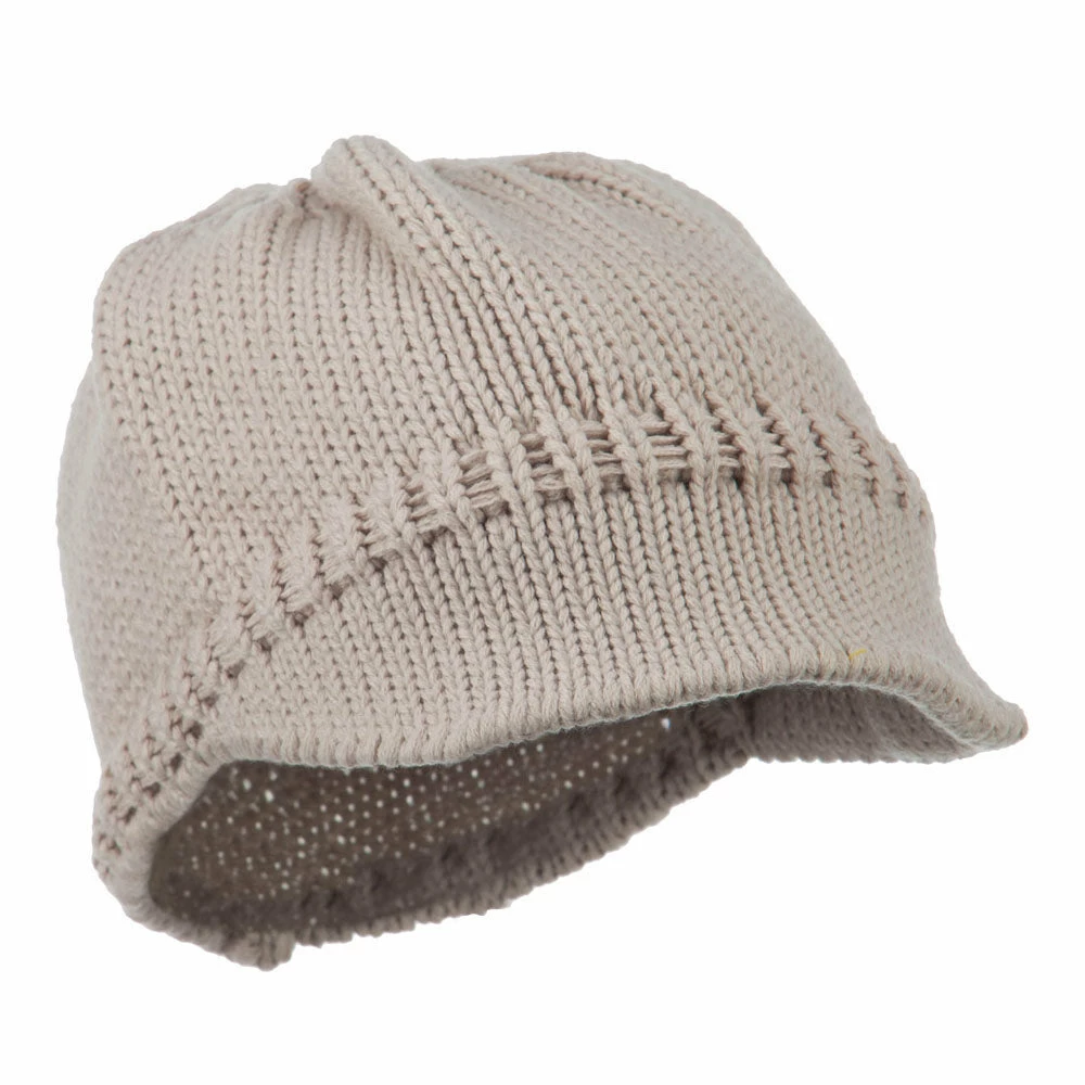 Cheveux Woman's Knit Soft Beanie Visor - Image 44