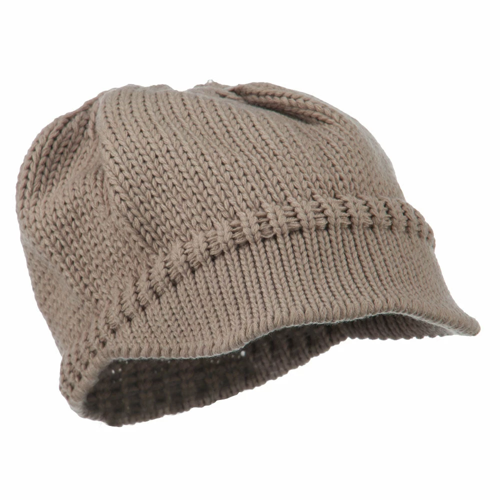 Cheveux Woman's Knit Soft Beanie Visor - Image 54