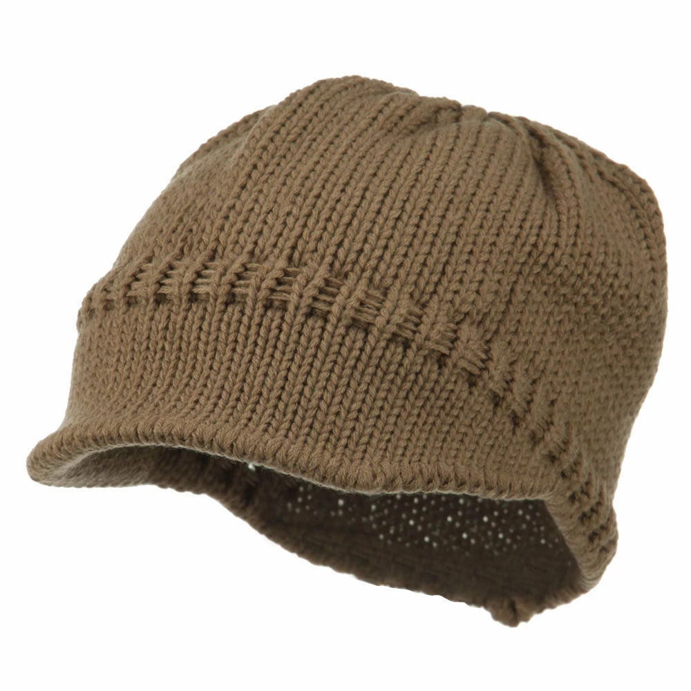 Cheveux Woman's Knit Soft Beanie Visor - Image 56