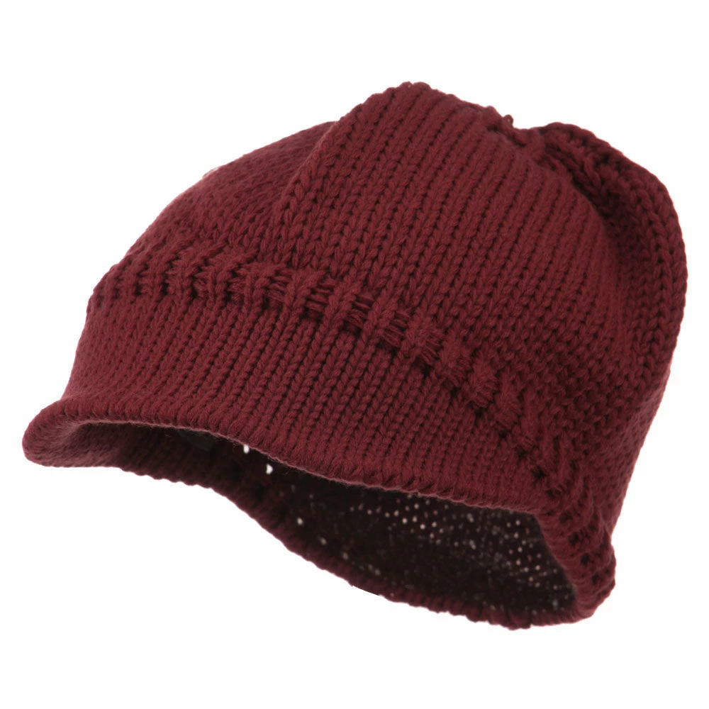 Cheveux Woman's Knit Soft Beanie Visor - Image 61