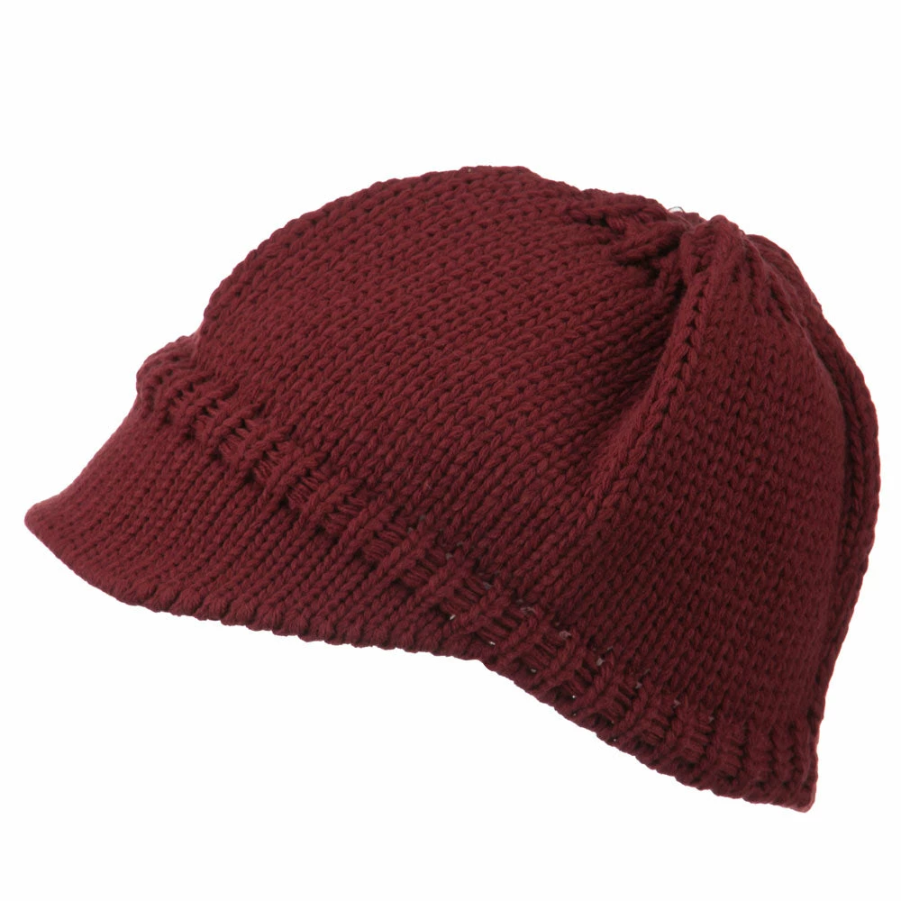 Cheveux Woman's Knit Soft Beanie Visor - Image 65
