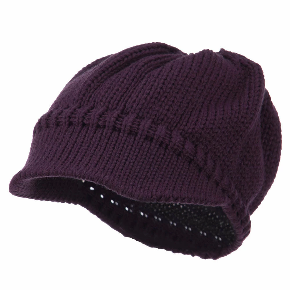 Cheveux Woman's Knit Soft Beanie Visor - Image 11