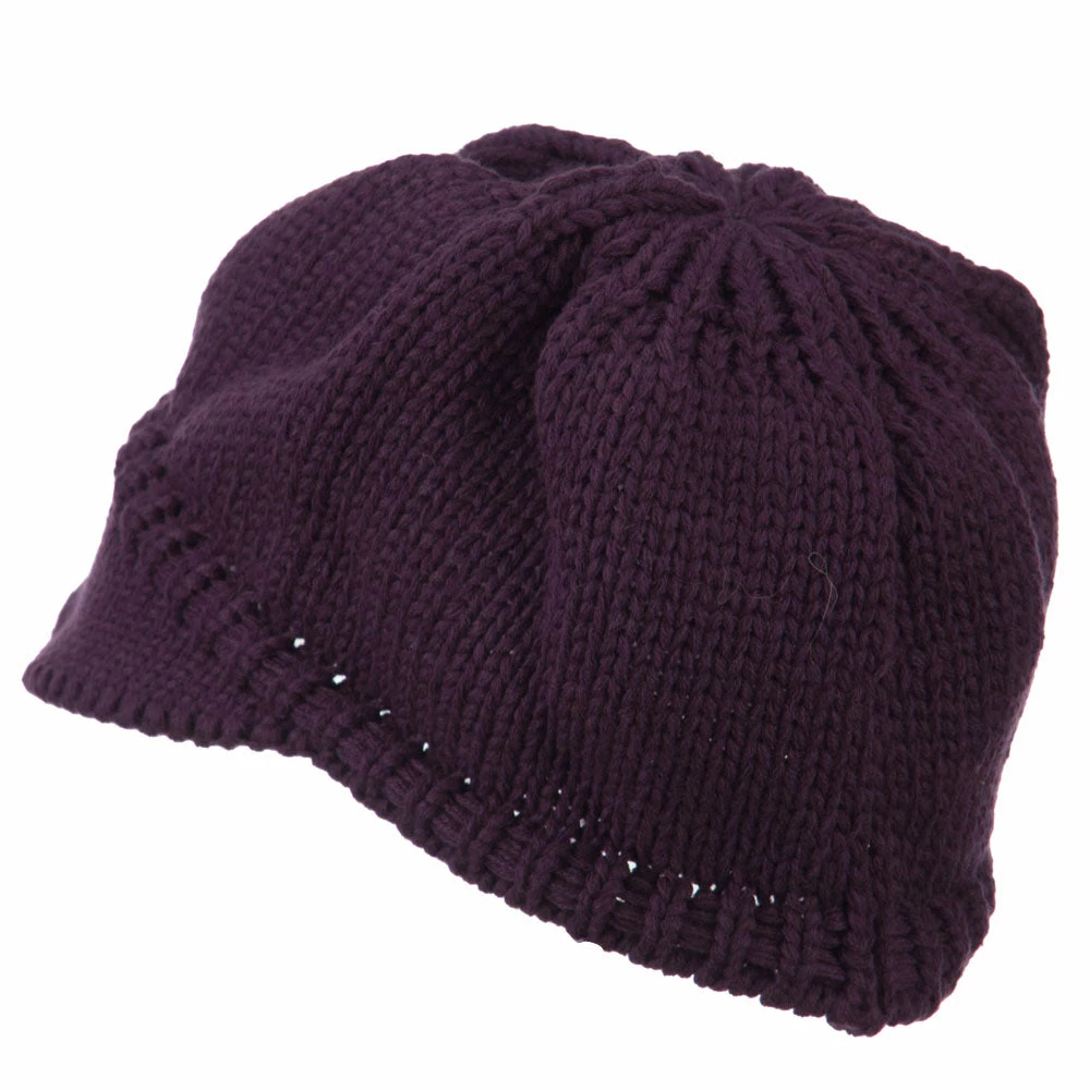 Cheveux Woman's Knit Soft Beanie Visor - Image 12