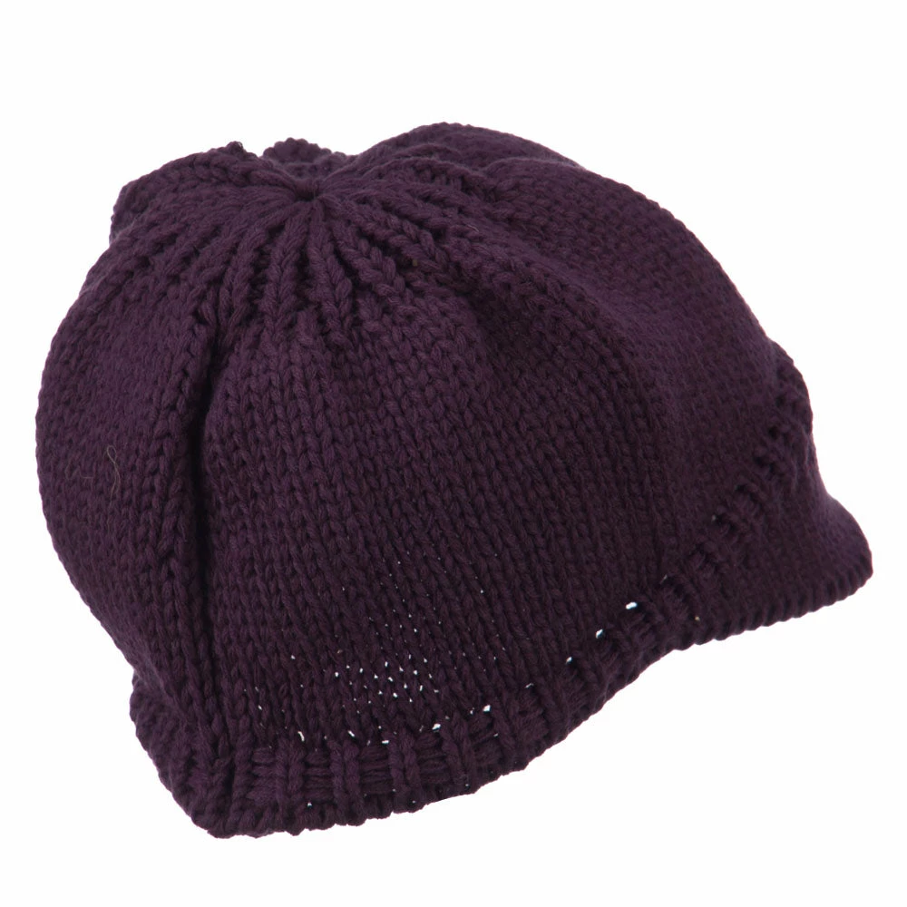 Cheveux Woman's Knit Soft Beanie Visor - Image 13