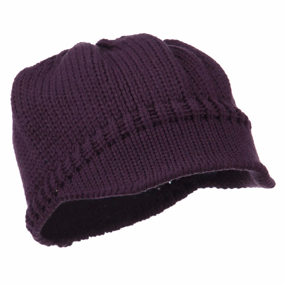 Cheveux Woman's Knit Soft Beanie Visor - Image 14