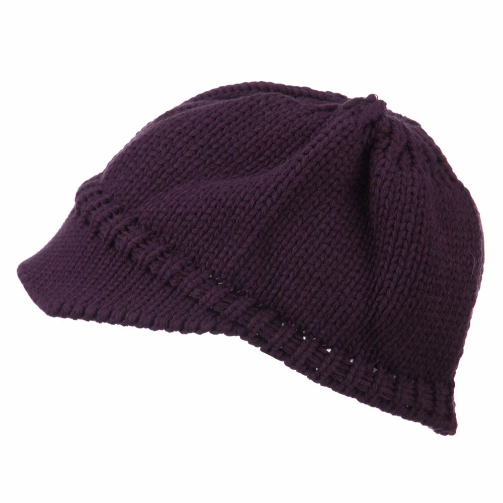 Cheveux Woman's Knit Soft Beanie Visor - Image 15
