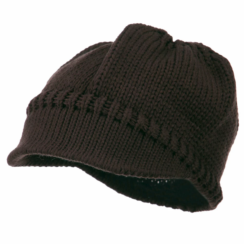 Cheveux Woman's Knit Soft Beanie Visor - Image 31