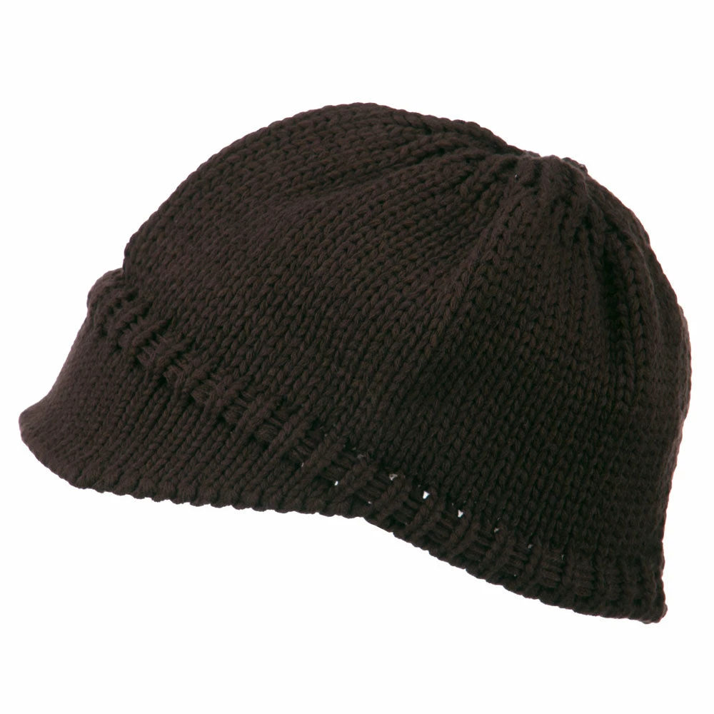 Cheveux Woman's Knit Soft Beanie Visor - Image 35