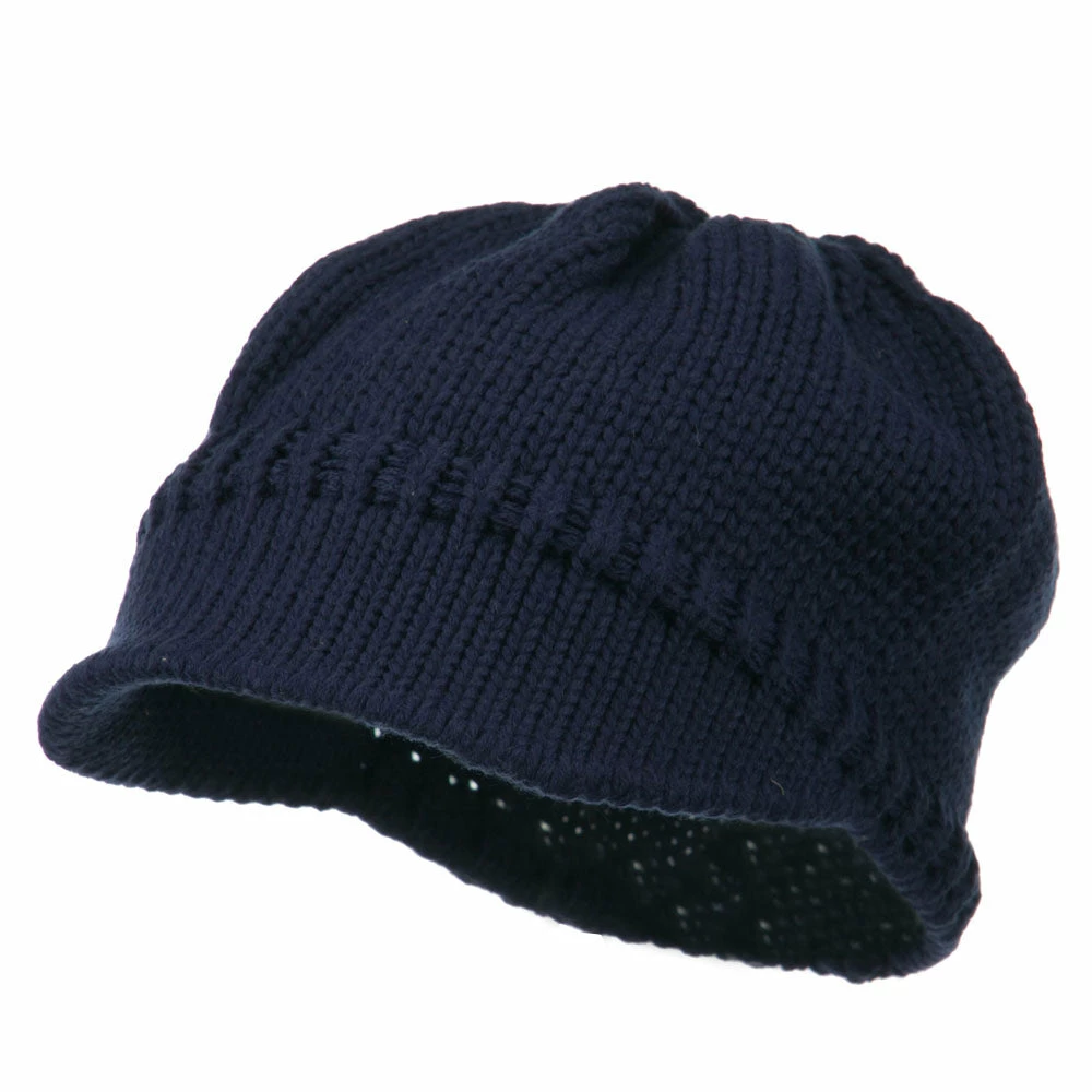 Cheveux Woman's Knit Soft Beanie Visor - Image 36