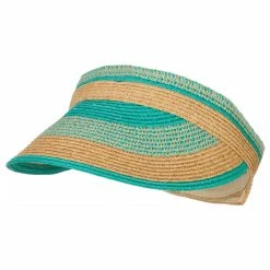 Jeanne Simmons UPF 50+ Women's Paper Braided Stripe Design Visor