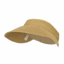 Jeanne Simmons Women's UPF 50+ Metallic Poly Paper Braid Visor