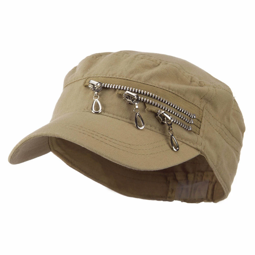 Hatiya Three Layer Zippered Army Cap - Image 6