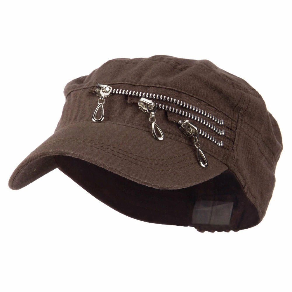 Hatiya Three Layer Zippered Army Cap - Image 11